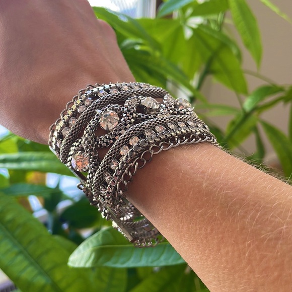 Multi chain Rhinestone Bracelet - Picture 2 of 2